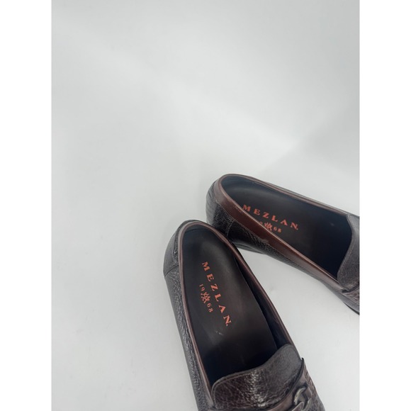 Mezlan Mens 9 Brown Genuine Ostrich Leg Horsebit Loafers Exotic Leather‎ Shoes main image 4